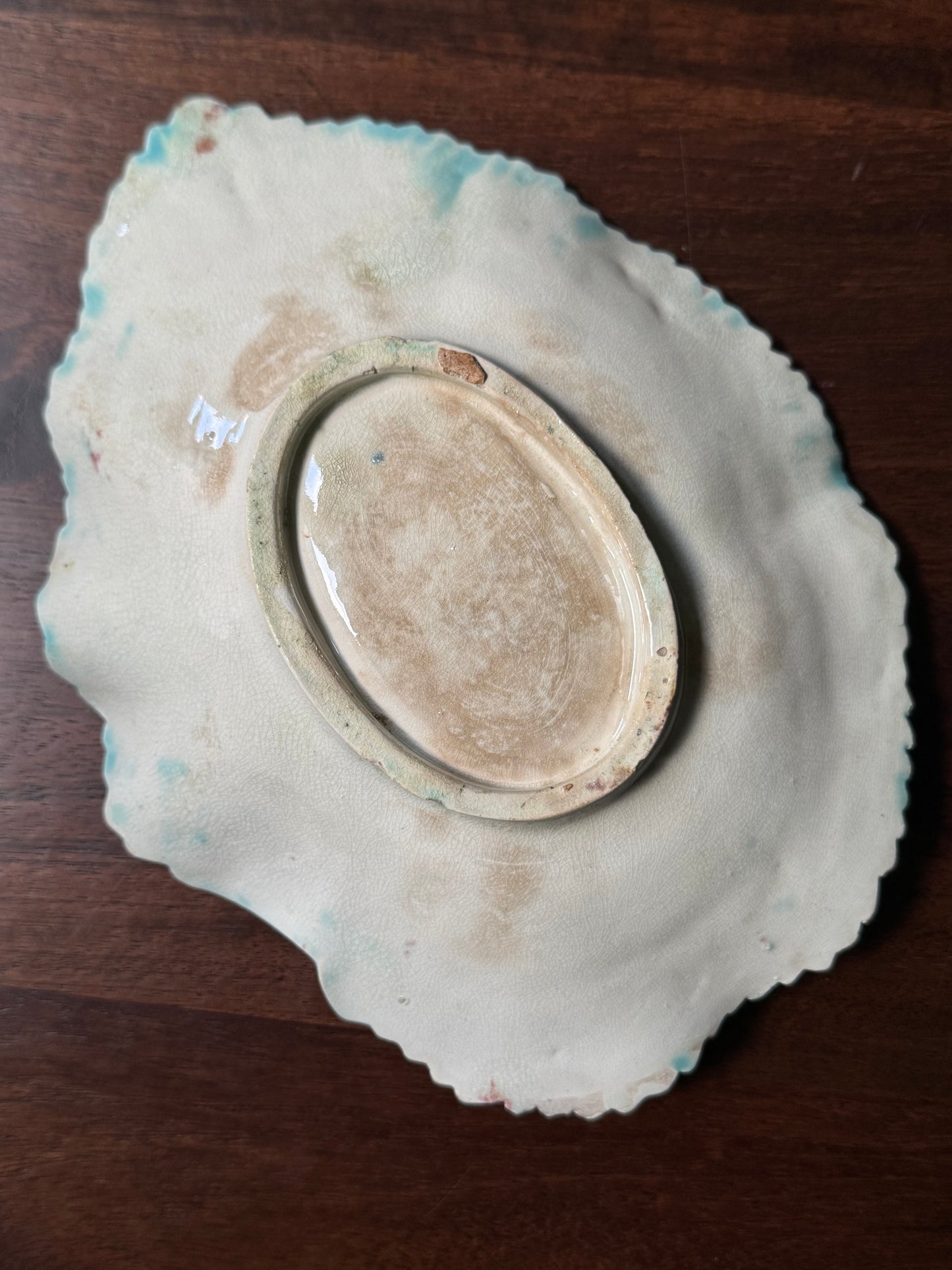 Antique Majolica Begonia Leaf