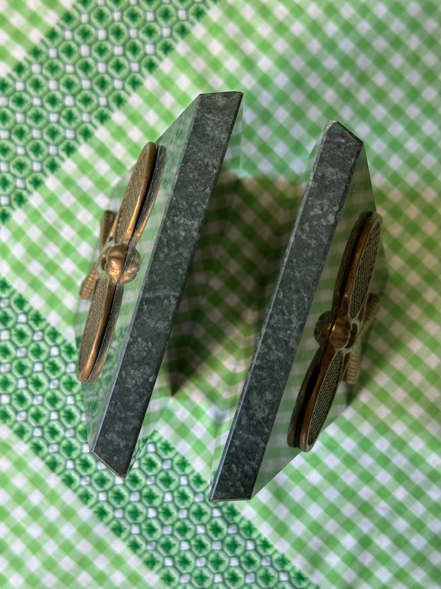 Marble Tennis Bookends