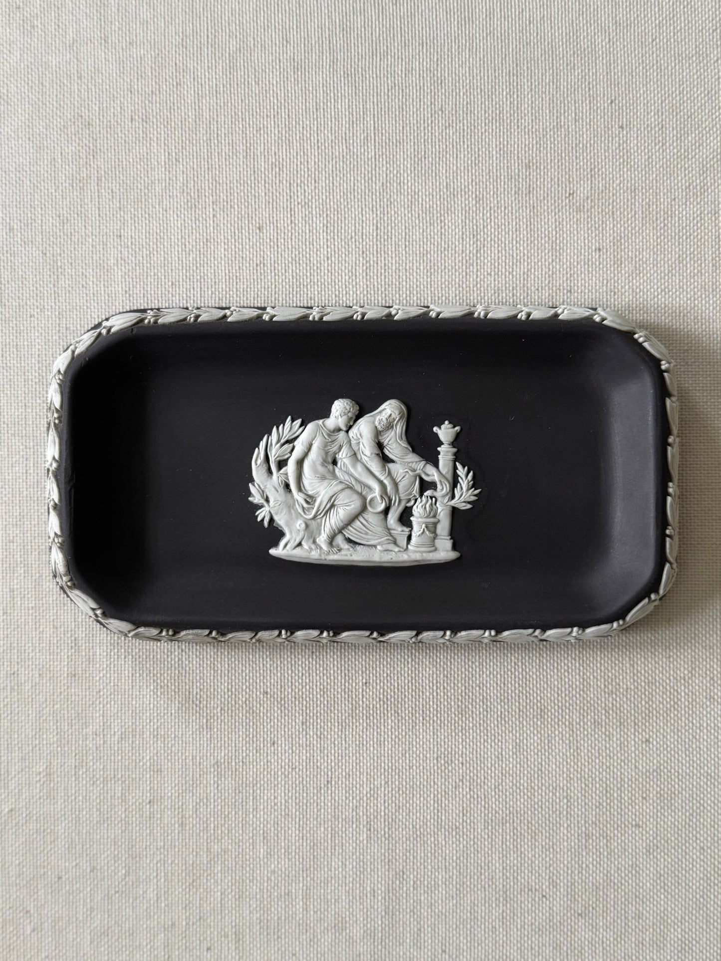 Rectangular Dish with 2 Figures