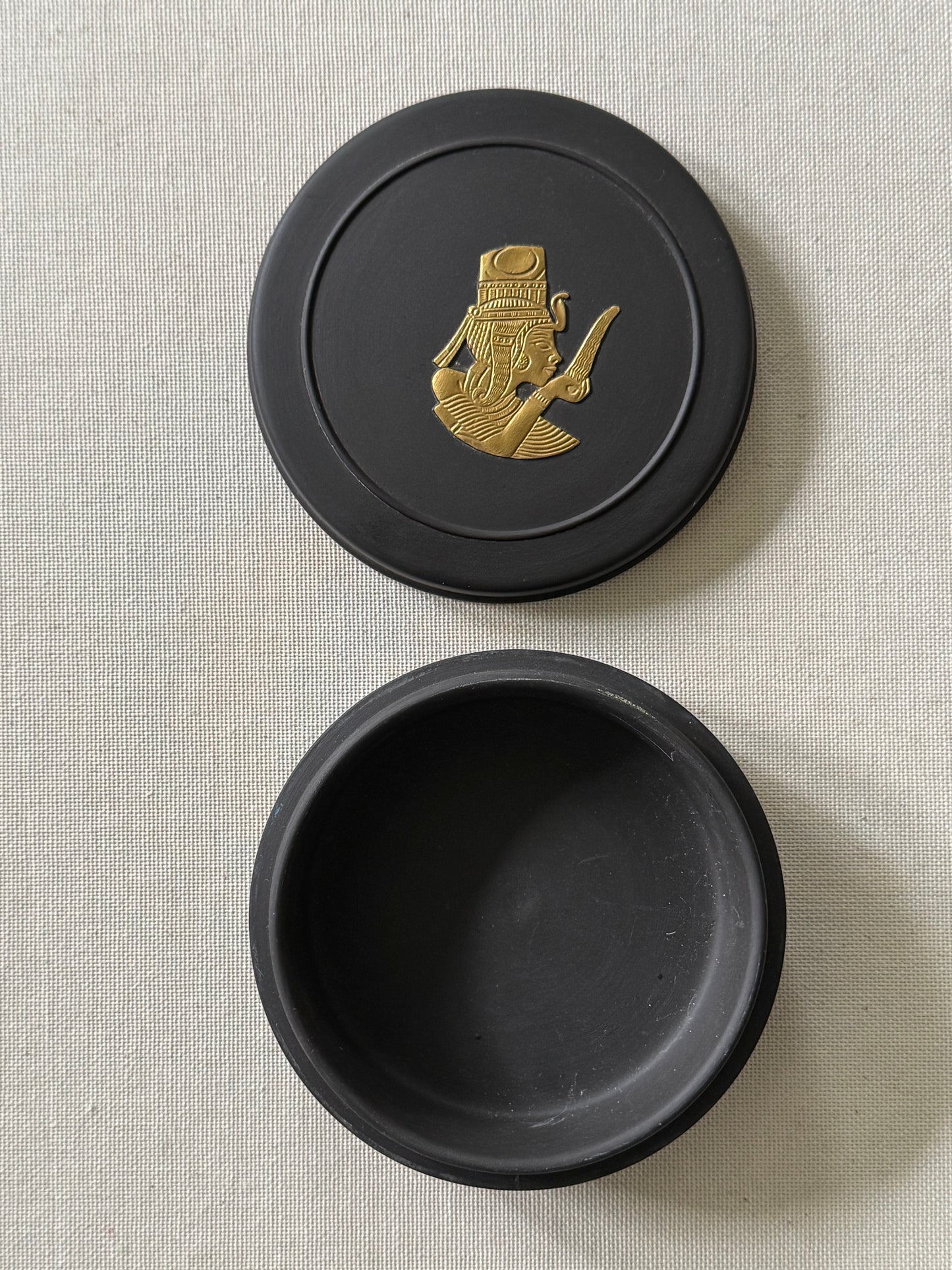 Round Egyptian Wedgwood Box