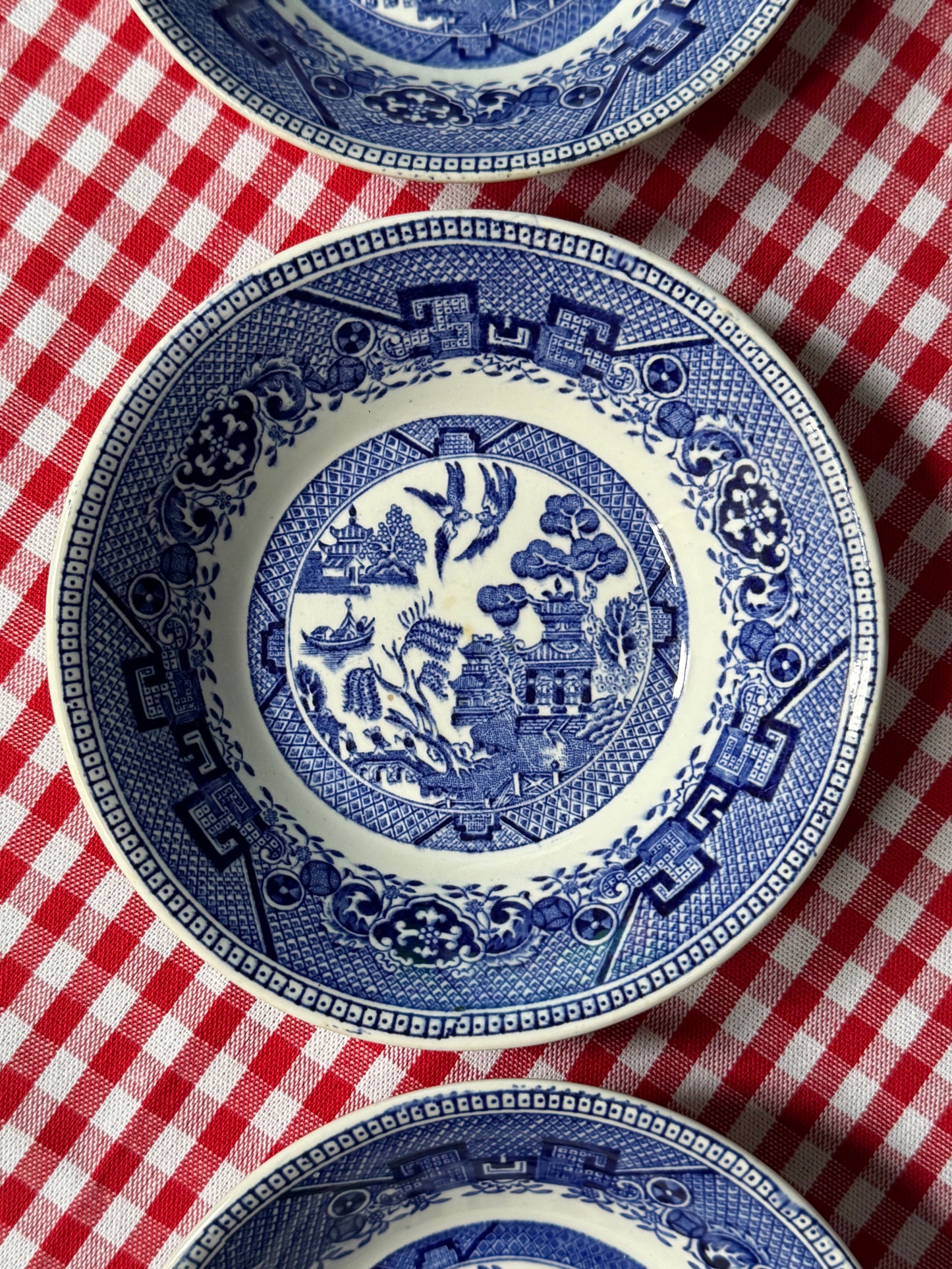 Set of 6 Blue Willow Berry Bowls