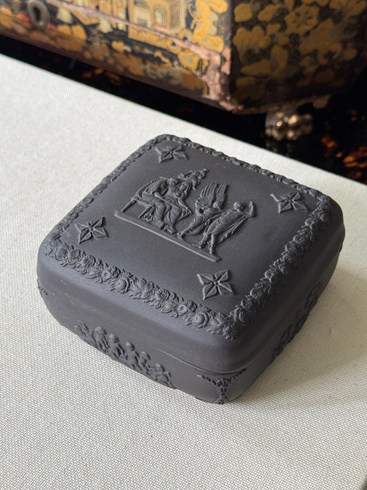 Wedgwood Black Basalt Square Box