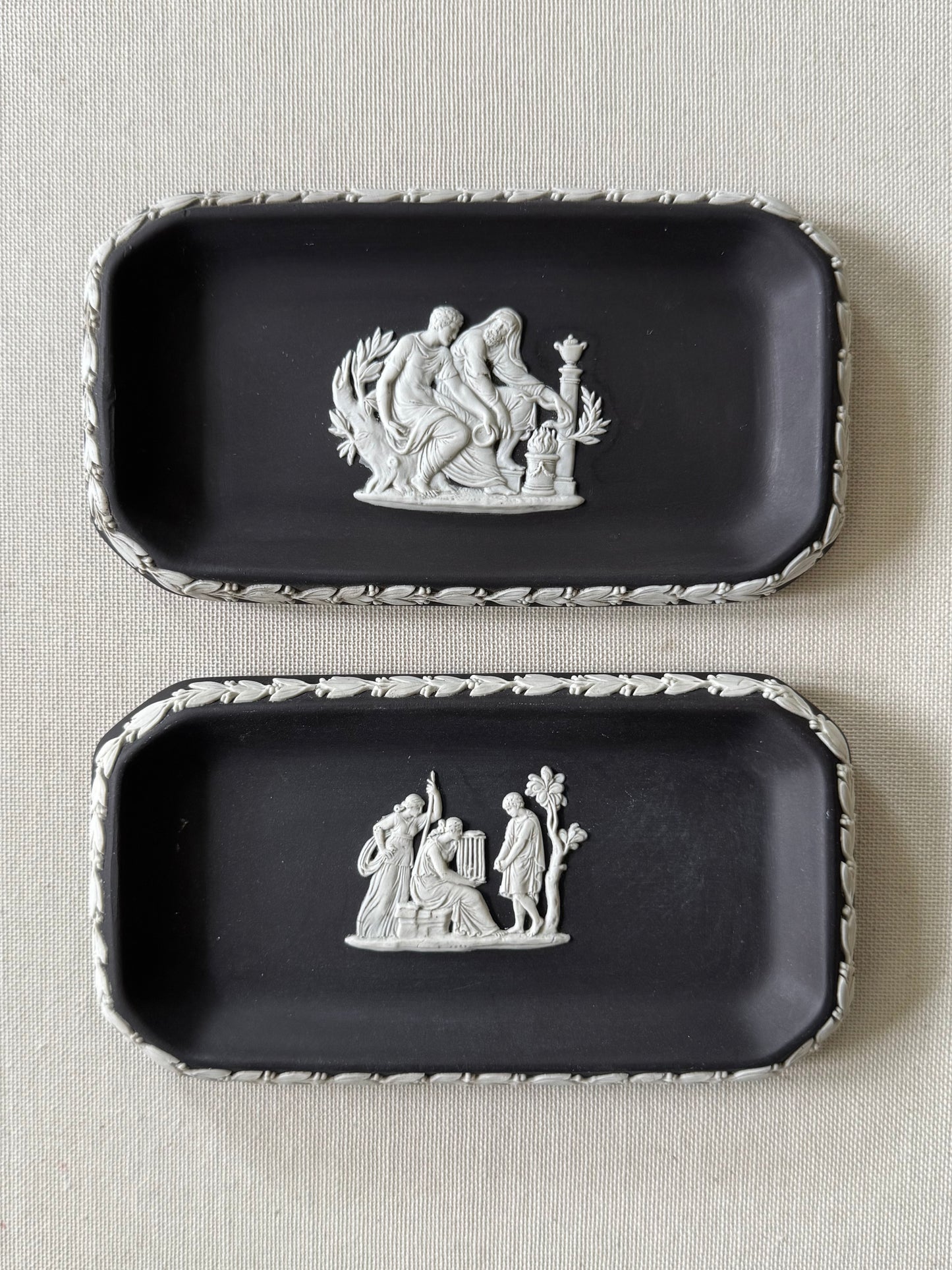 Rectangular Dish with 2 Figures
