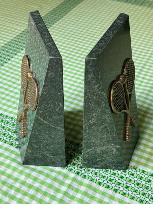 Marble Tennis Bookends