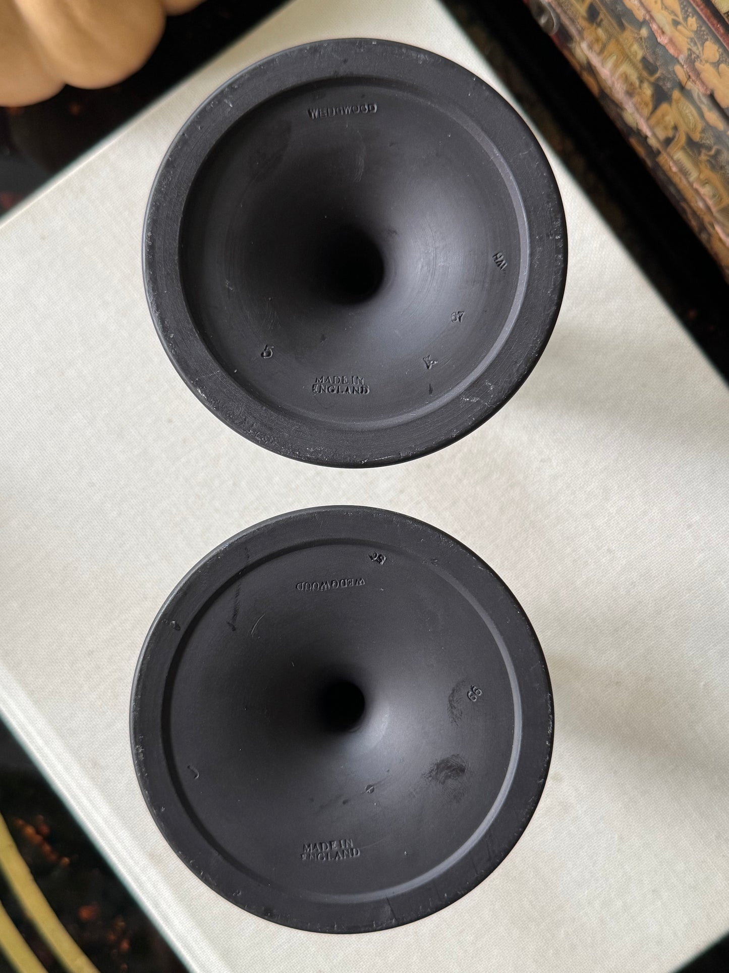 Pair of Wedgwood Jasperware Candlesticks