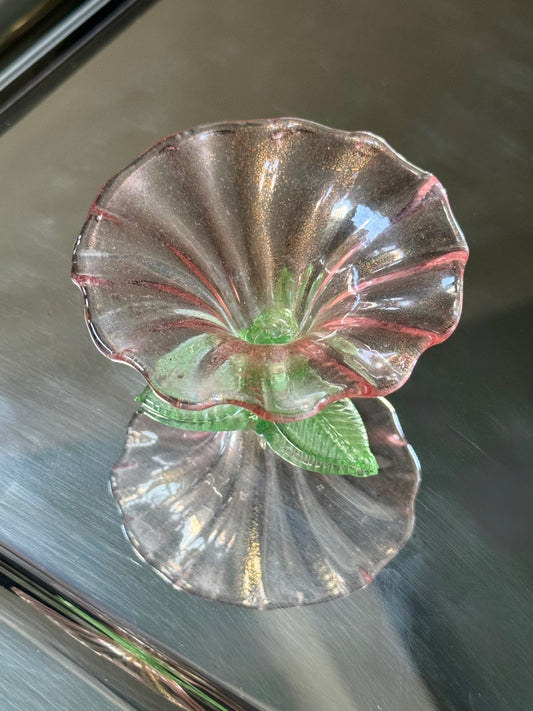 Murano Glass Flower Dish