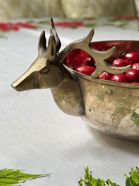 Small Hammered Stag’s Head Bowl