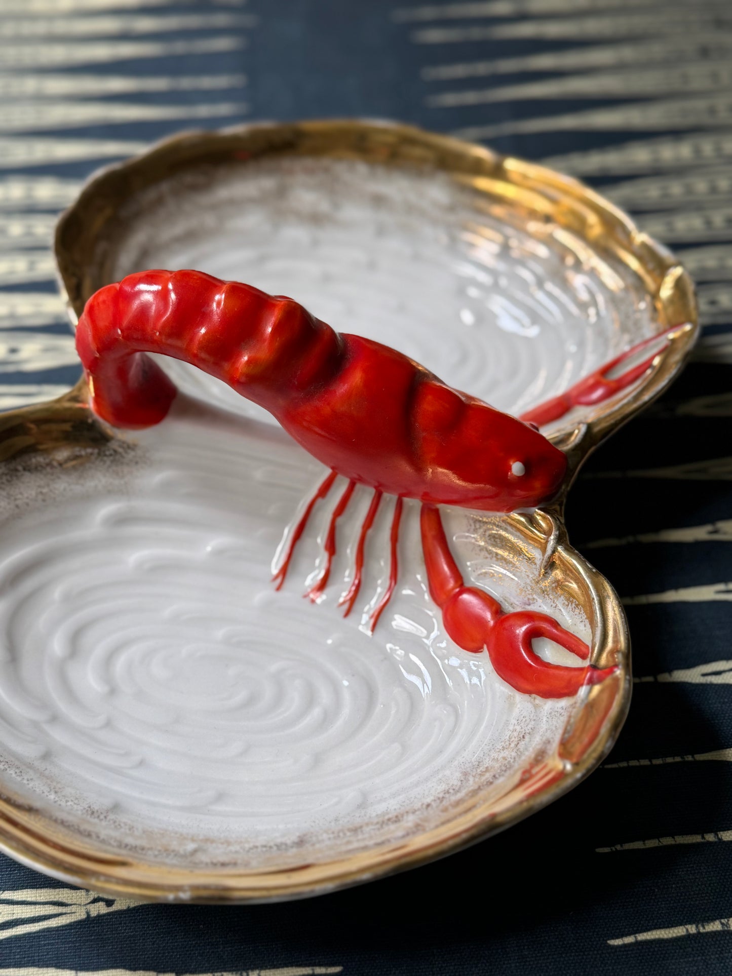 Porcelain Lobster Divided Dish #1