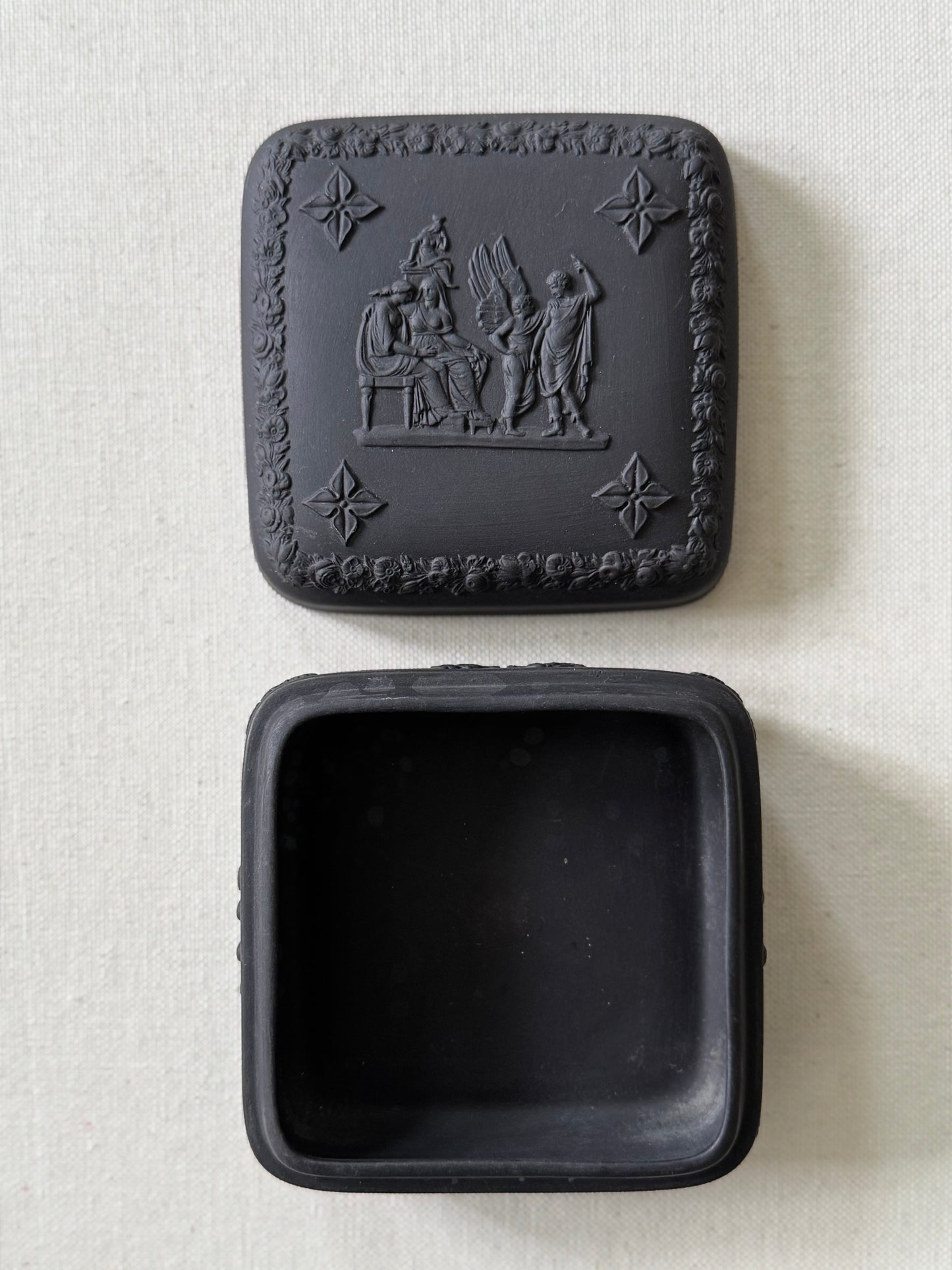 Wedgwood Black Basalt Square Box