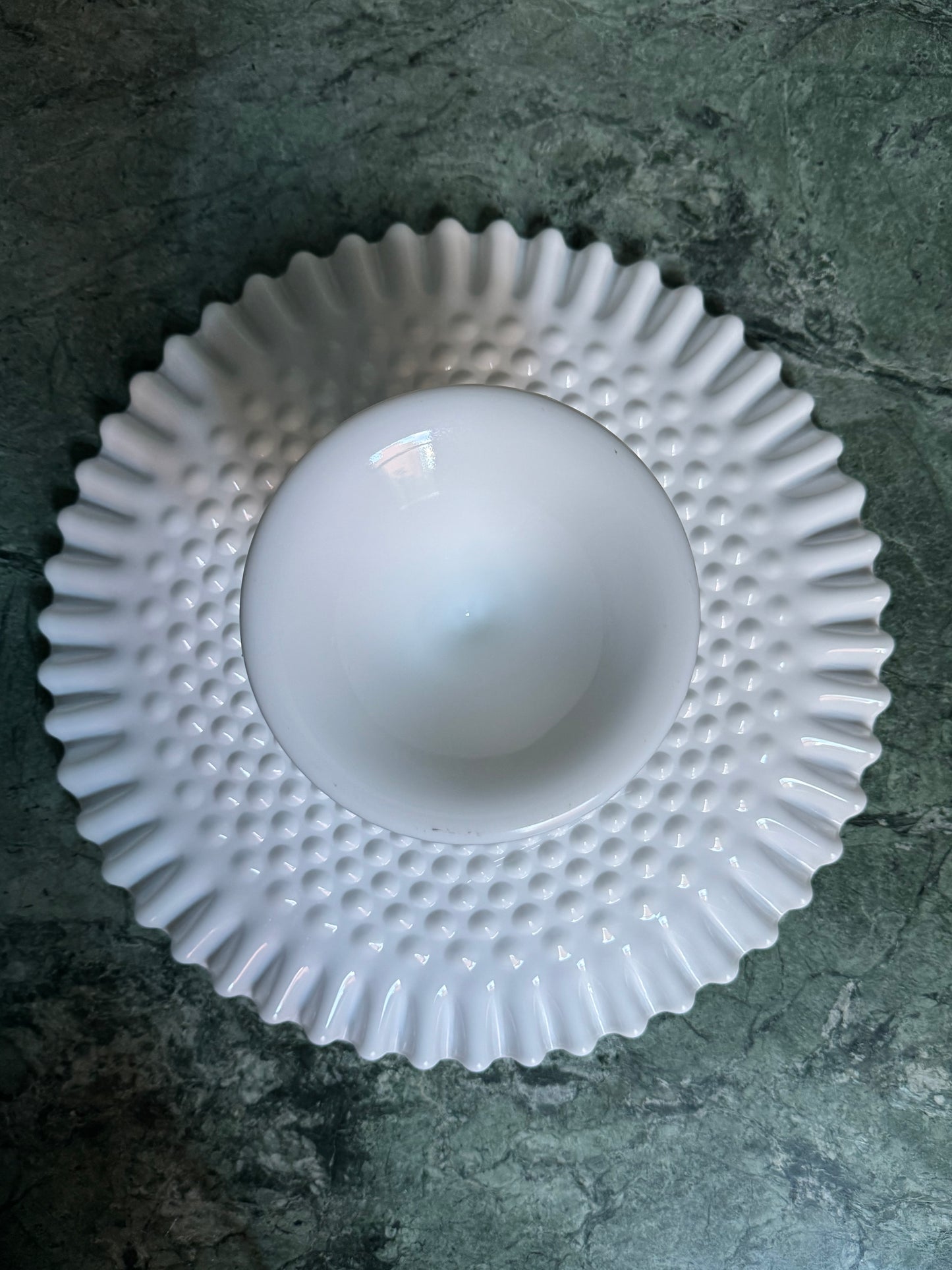 Hobnail Milk Glass Cake Stand
