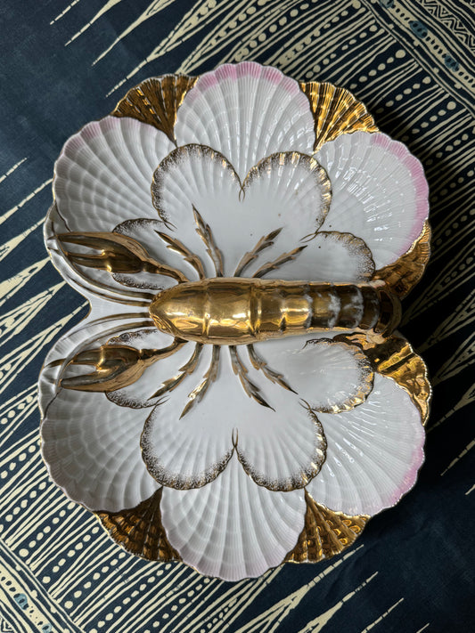Porcelain Lobster Divided Dish #2