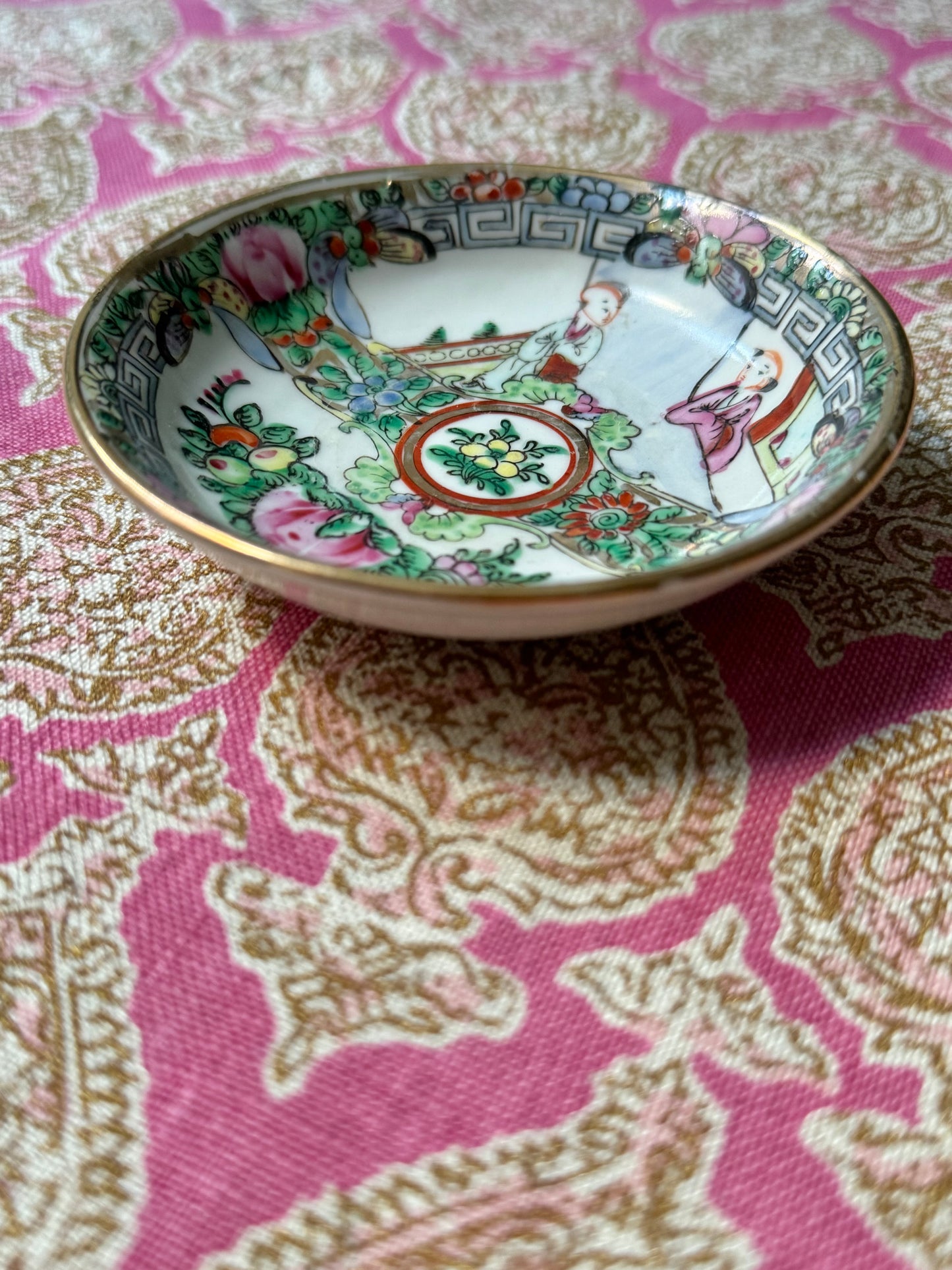 Vintage Rose Medallion Ring Dish (3.75”)