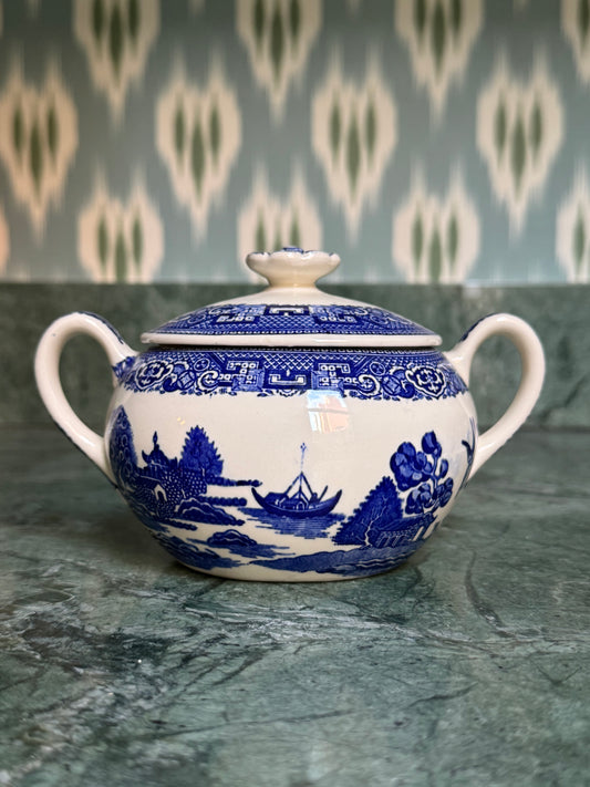 Blue Willow Sugar Dish