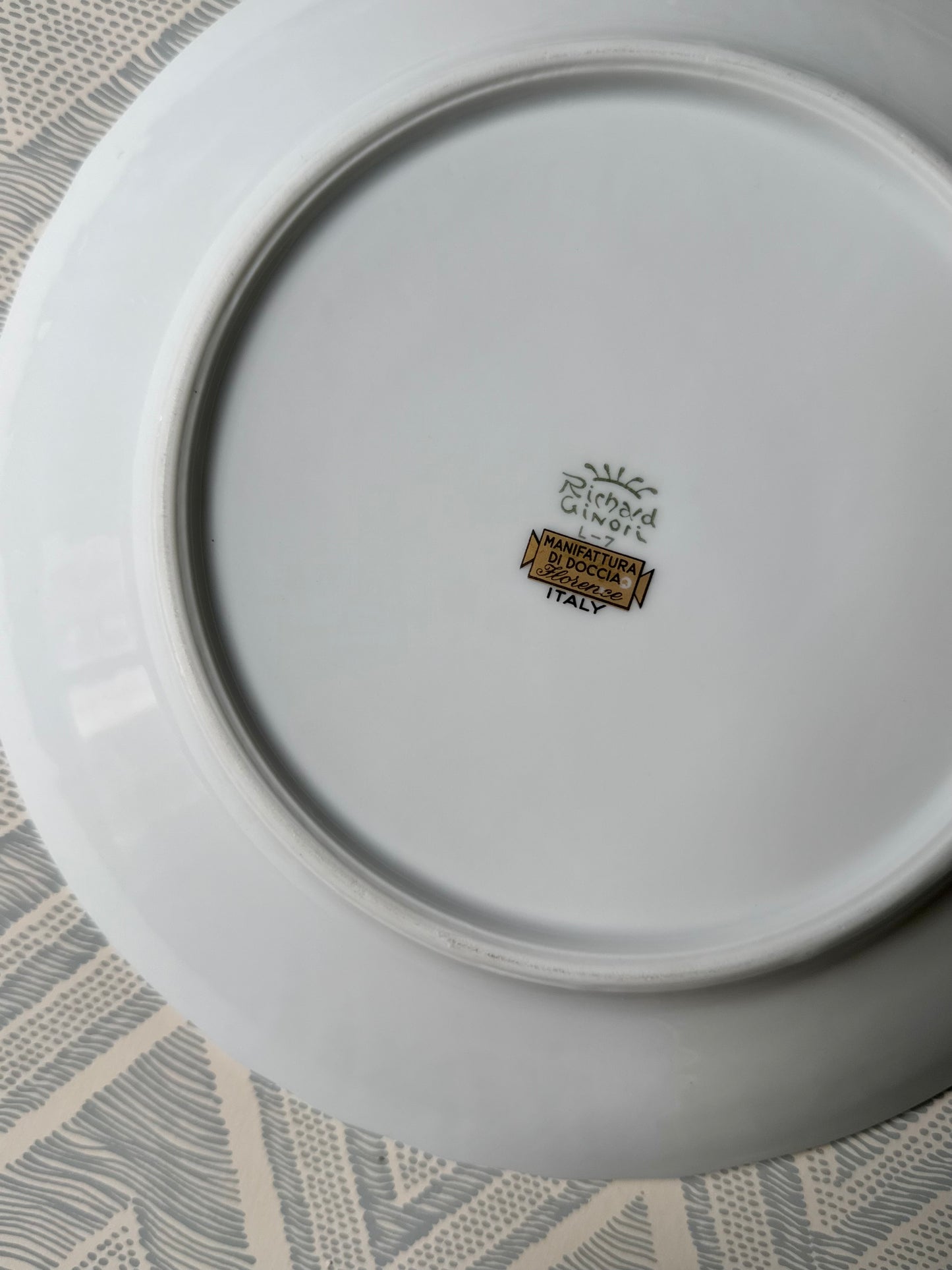 Green Gilt Ginori Plate