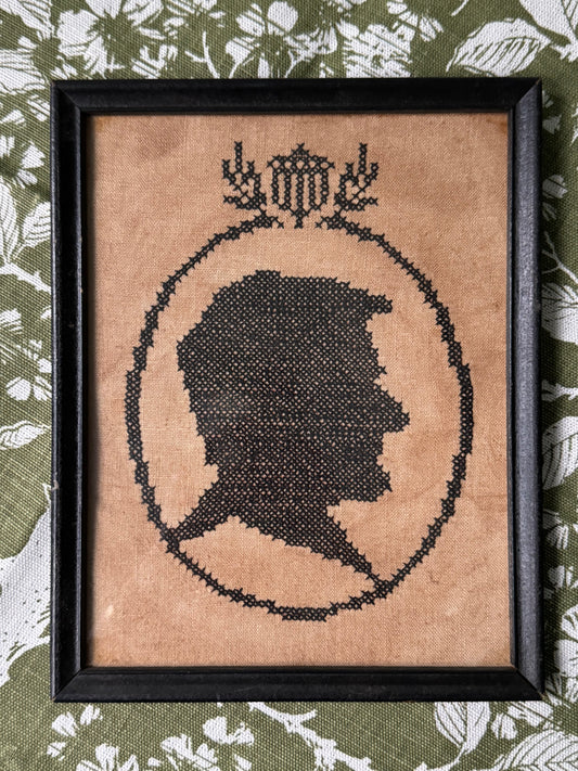 Pair of Cross Stitch Silhouettes