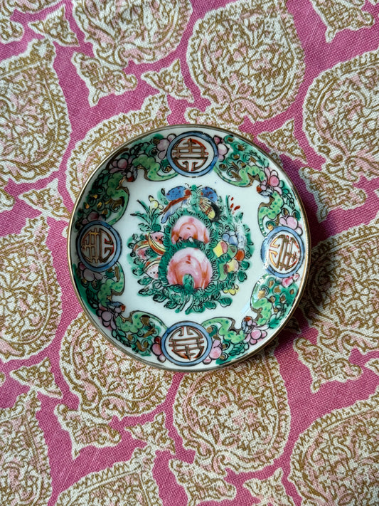 Vintage Rose Canton Ring Dish (3.75”)