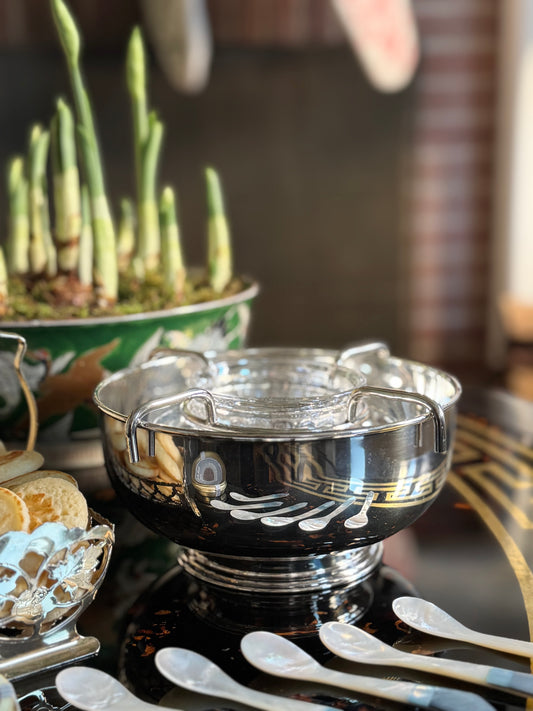 Silverplate Caviar Serving Bowl