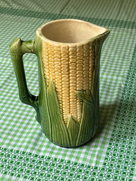 Majolica Corn Pitcher