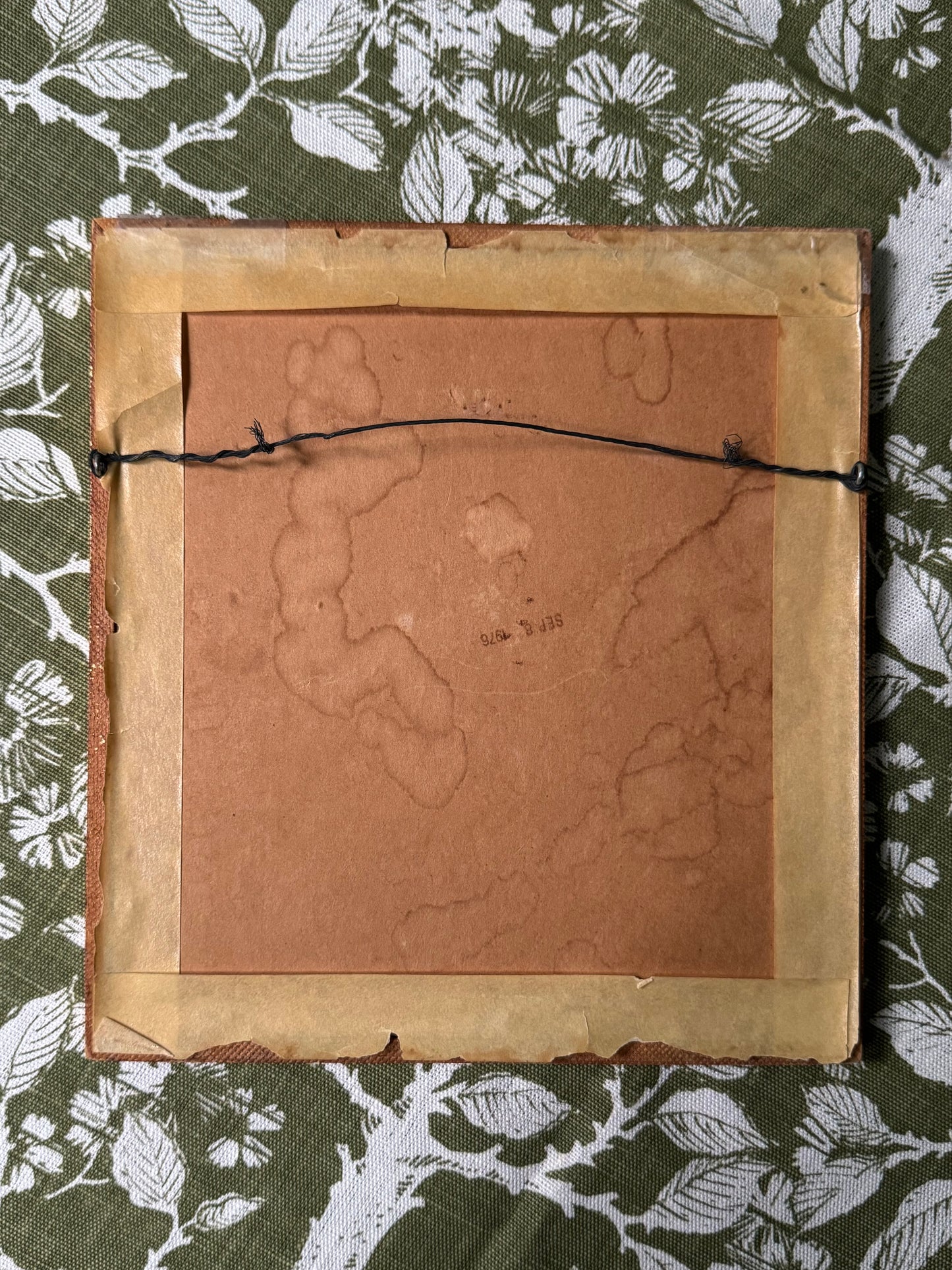 Jerusalem Etching in Bamboo Frame