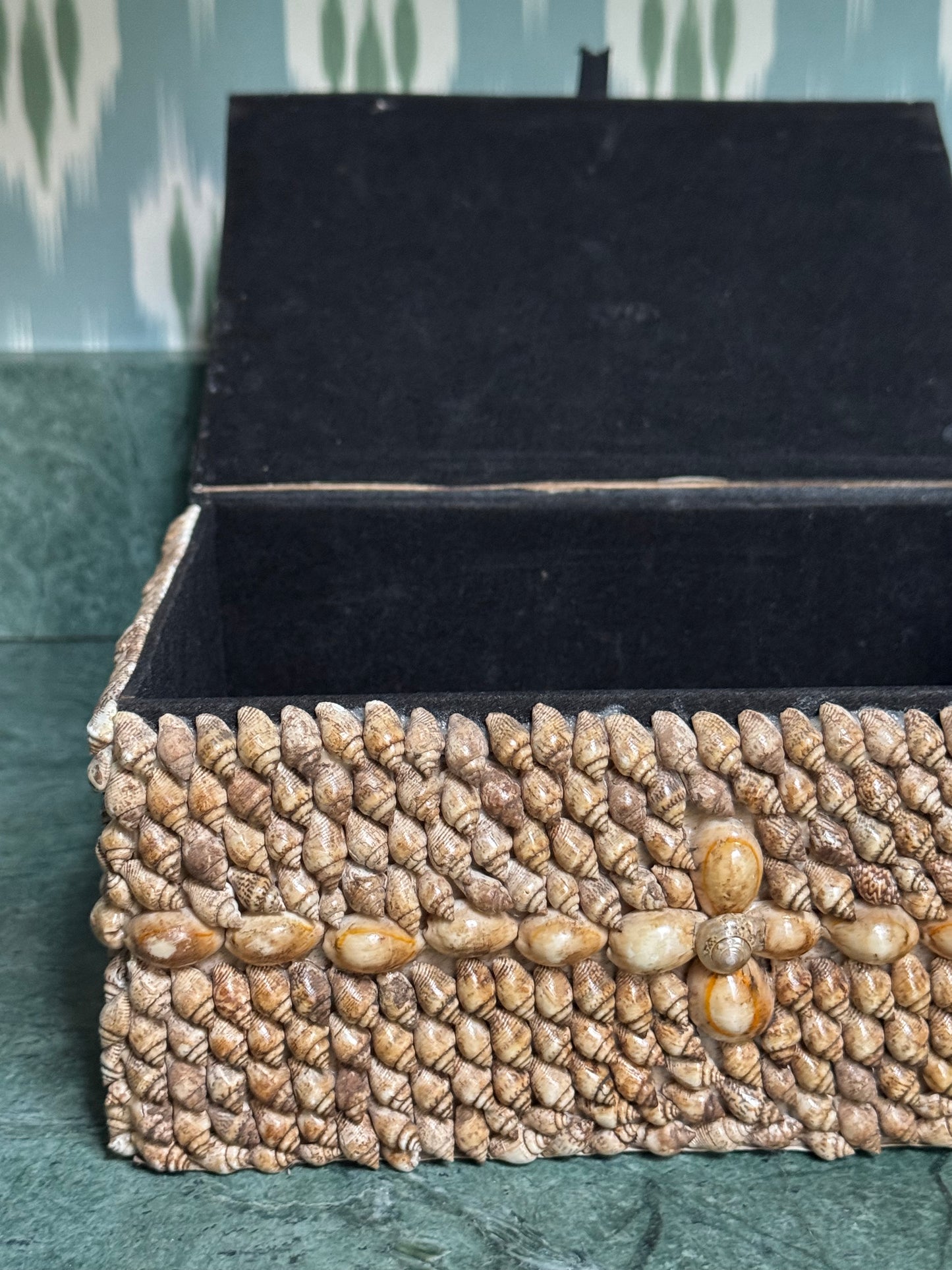 Brown Shell Encrusted Box