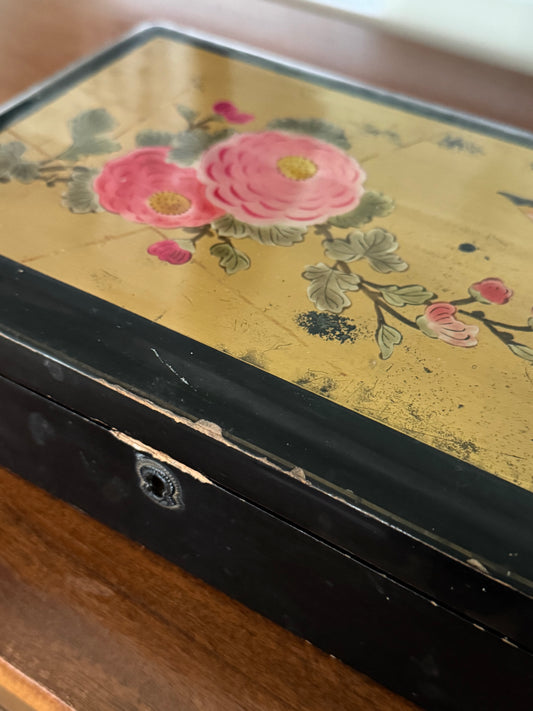 Japanese Floral Lacquer Box
