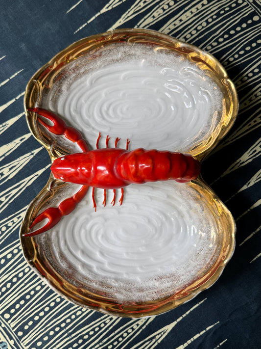 Porcelain Lobster Divided Dish #1