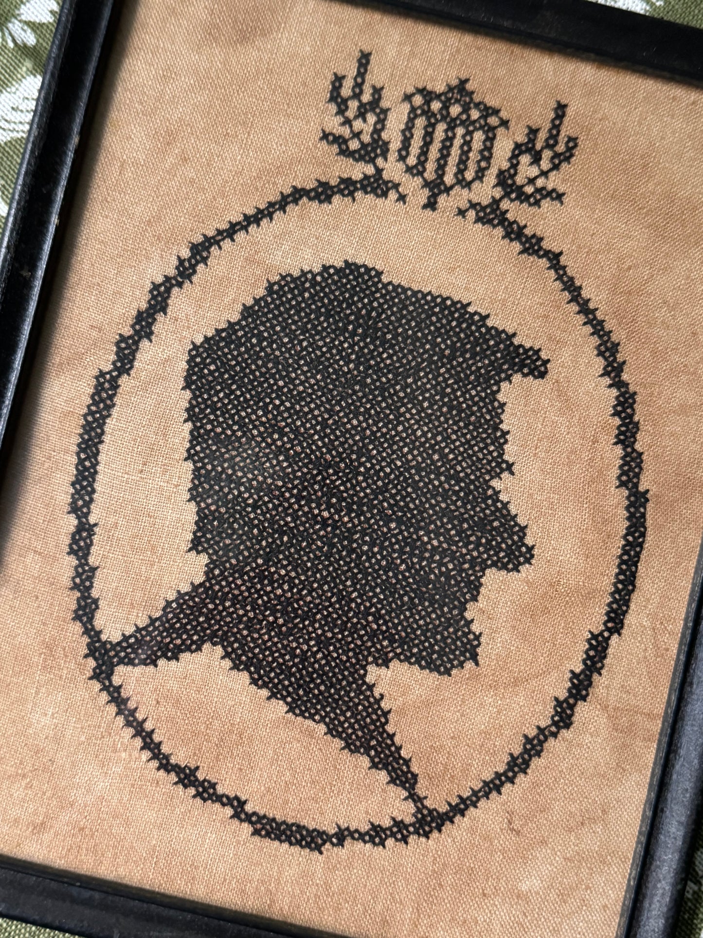 Pair of Cross Stitch Silhouettes