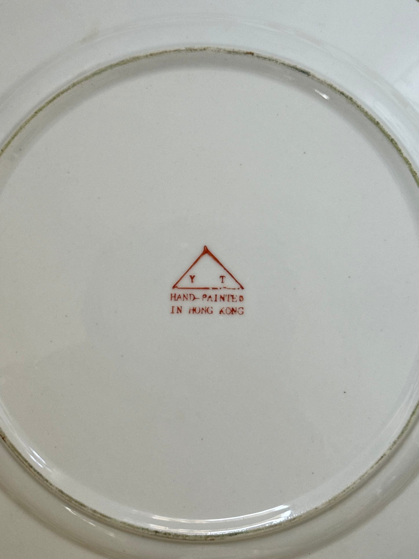 Trio of Handpainted Shell Plates