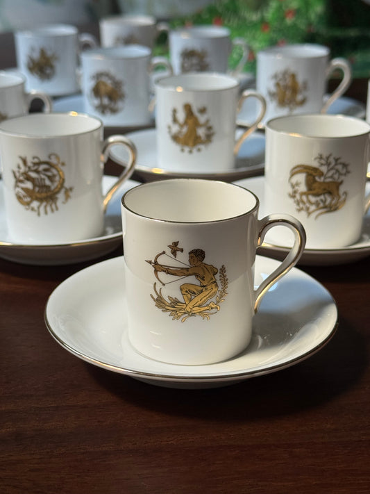 Set of 12 Royal Tuscan Zodiac Demitasse Cups