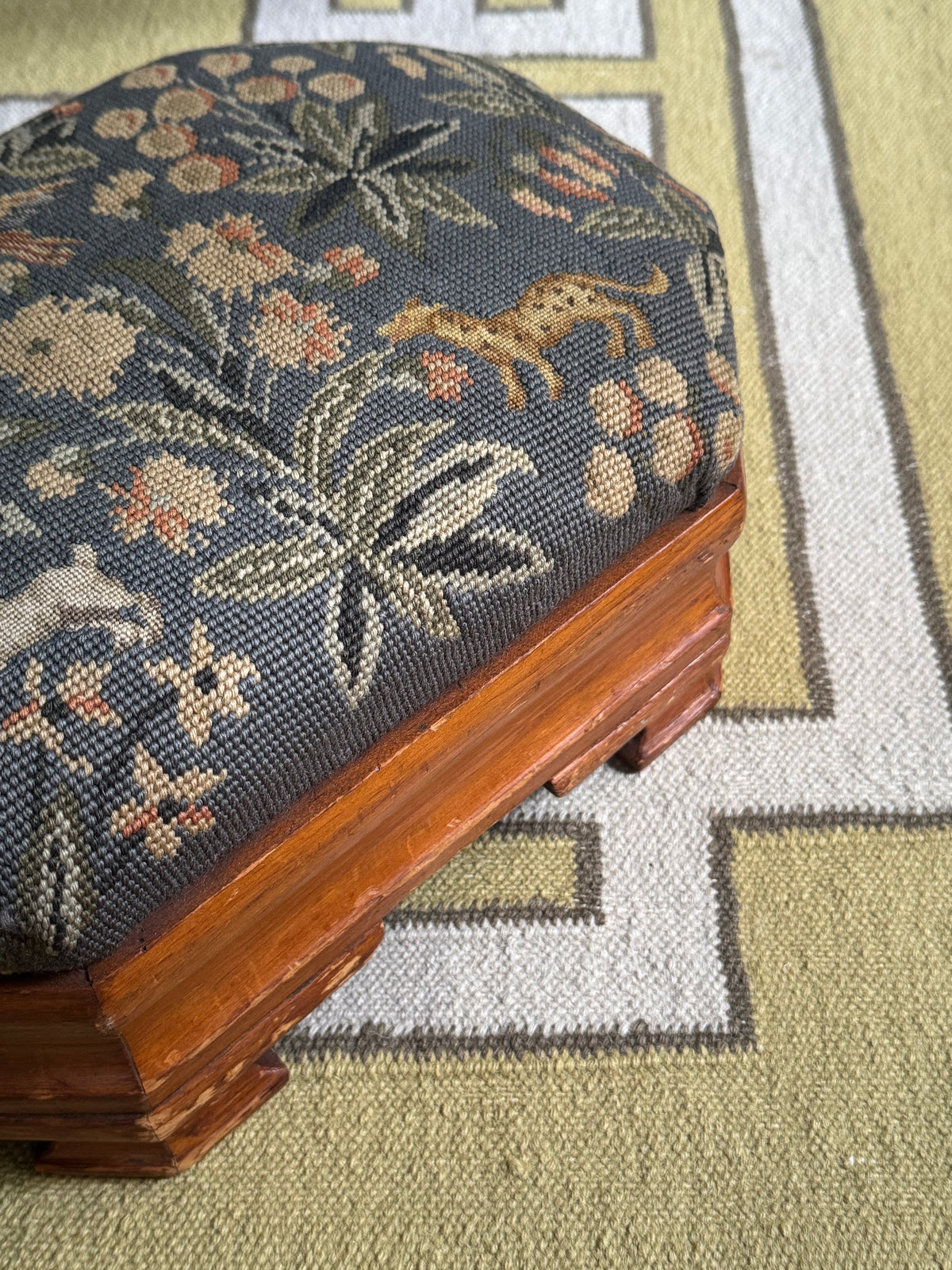 Needlepoint Footstool