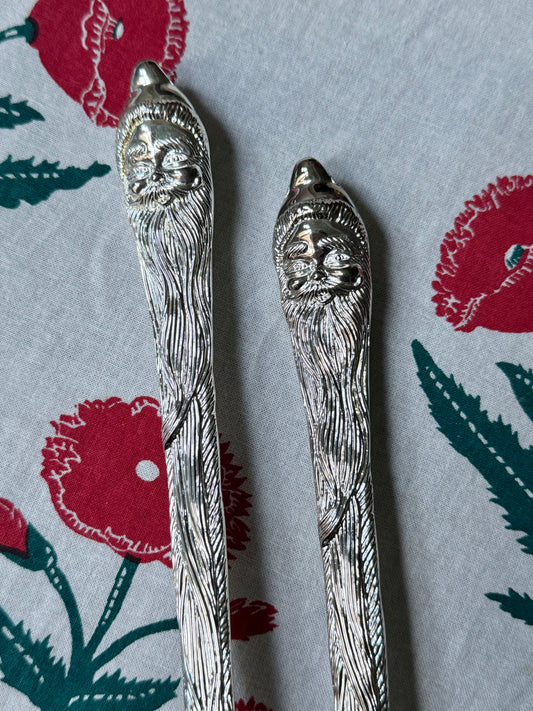 Pair of Santa Serving Spoons