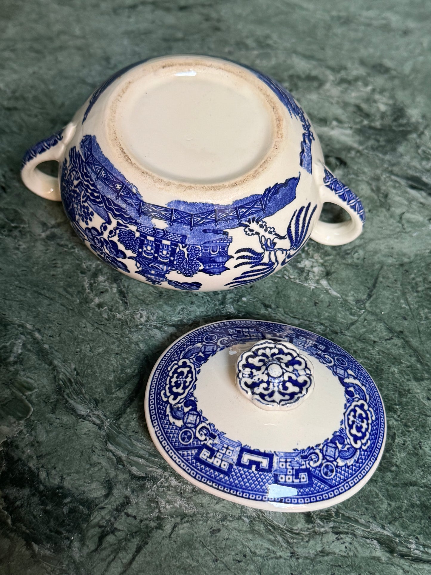 Blue Willow Sugar Dish