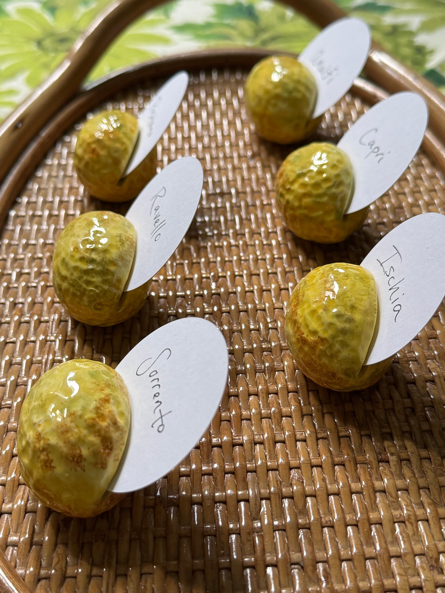 Set of 6 Lemon Placecard Holders