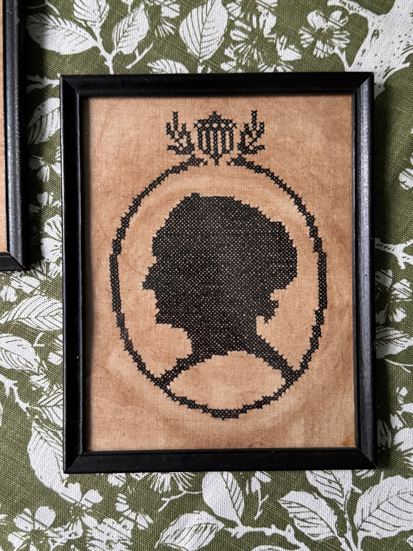 Pair of Cross Stitch Silhouettes