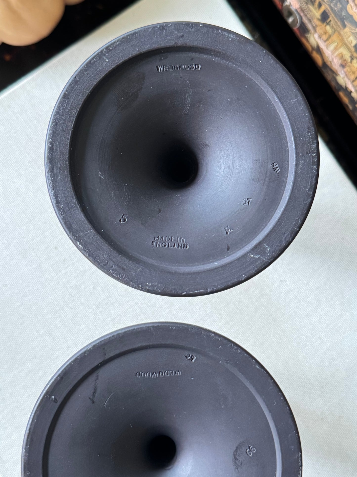 Pair of Wedgwood Jasperware Candlesticks