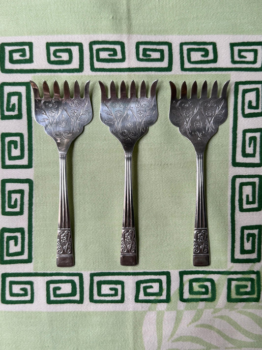 Trio of Silverplate Sardine Forks