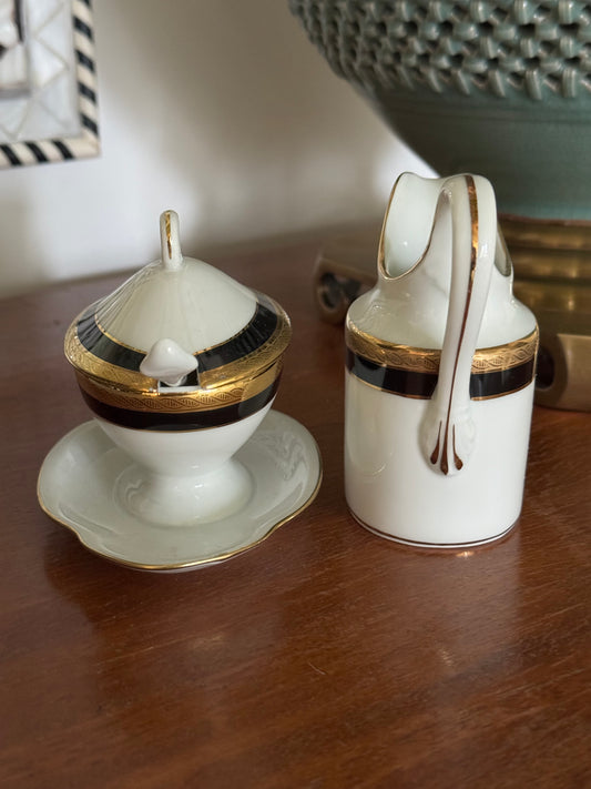 Ginori Palermo Black Porcelain Set