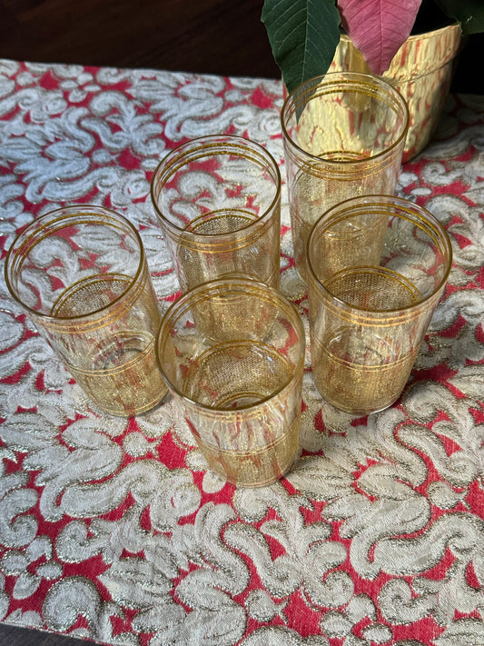22K Gold Culver Highball Glasses (5)