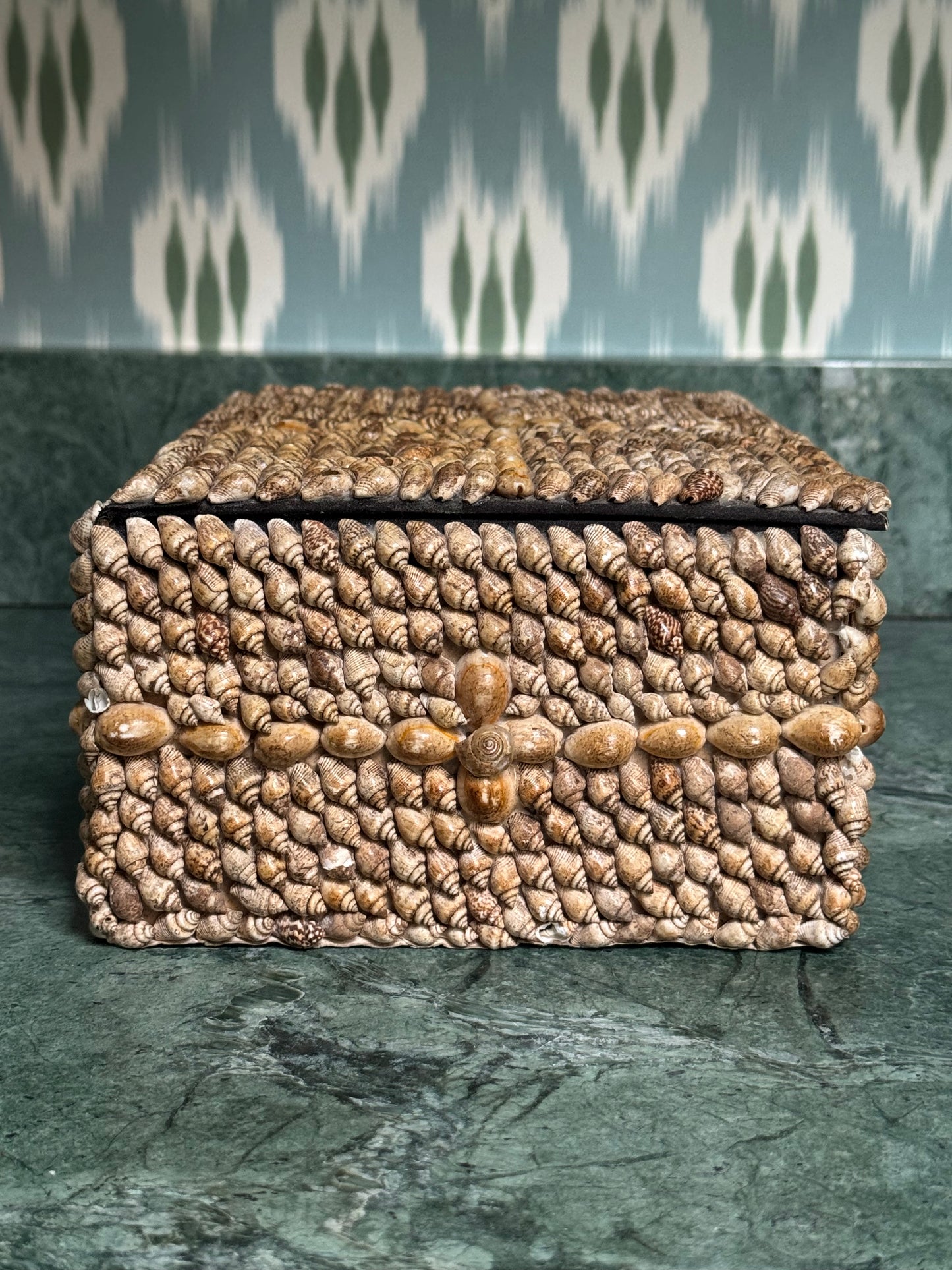 Brown Shell Encrusted Box