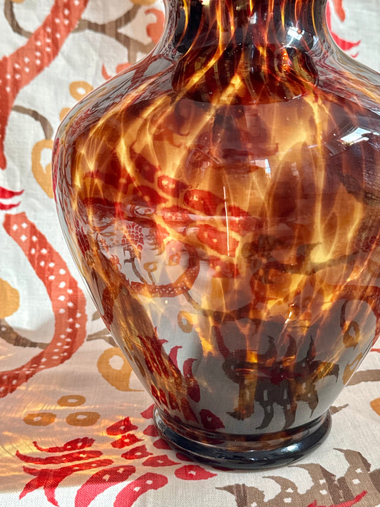 Large Tortoise Glass Vase