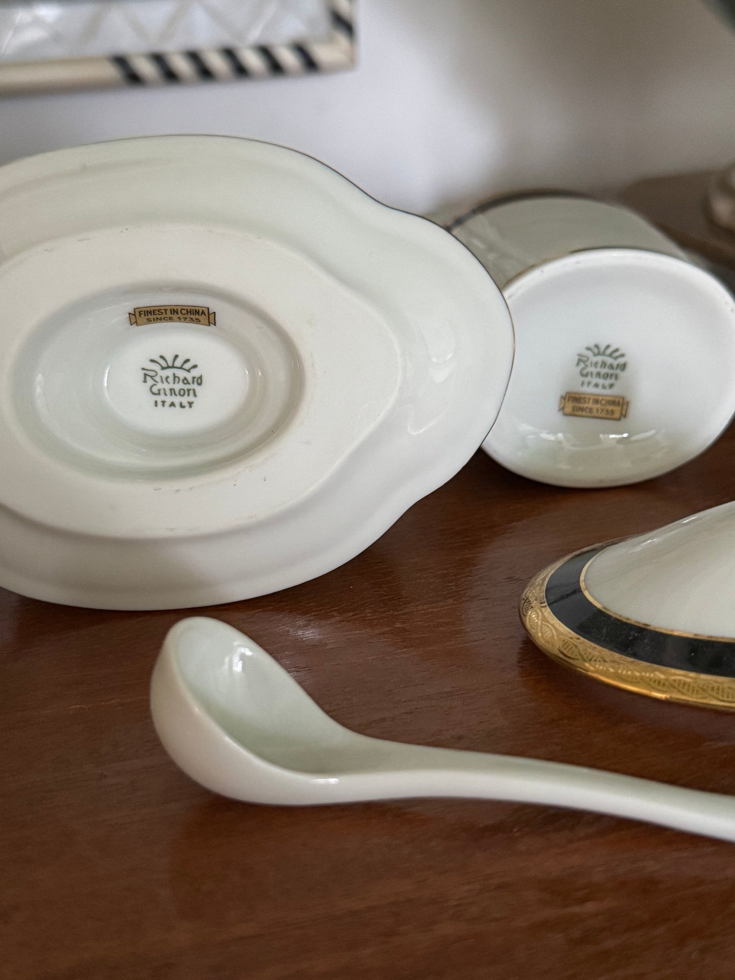 Ginori Palermo Black Porcelain Set