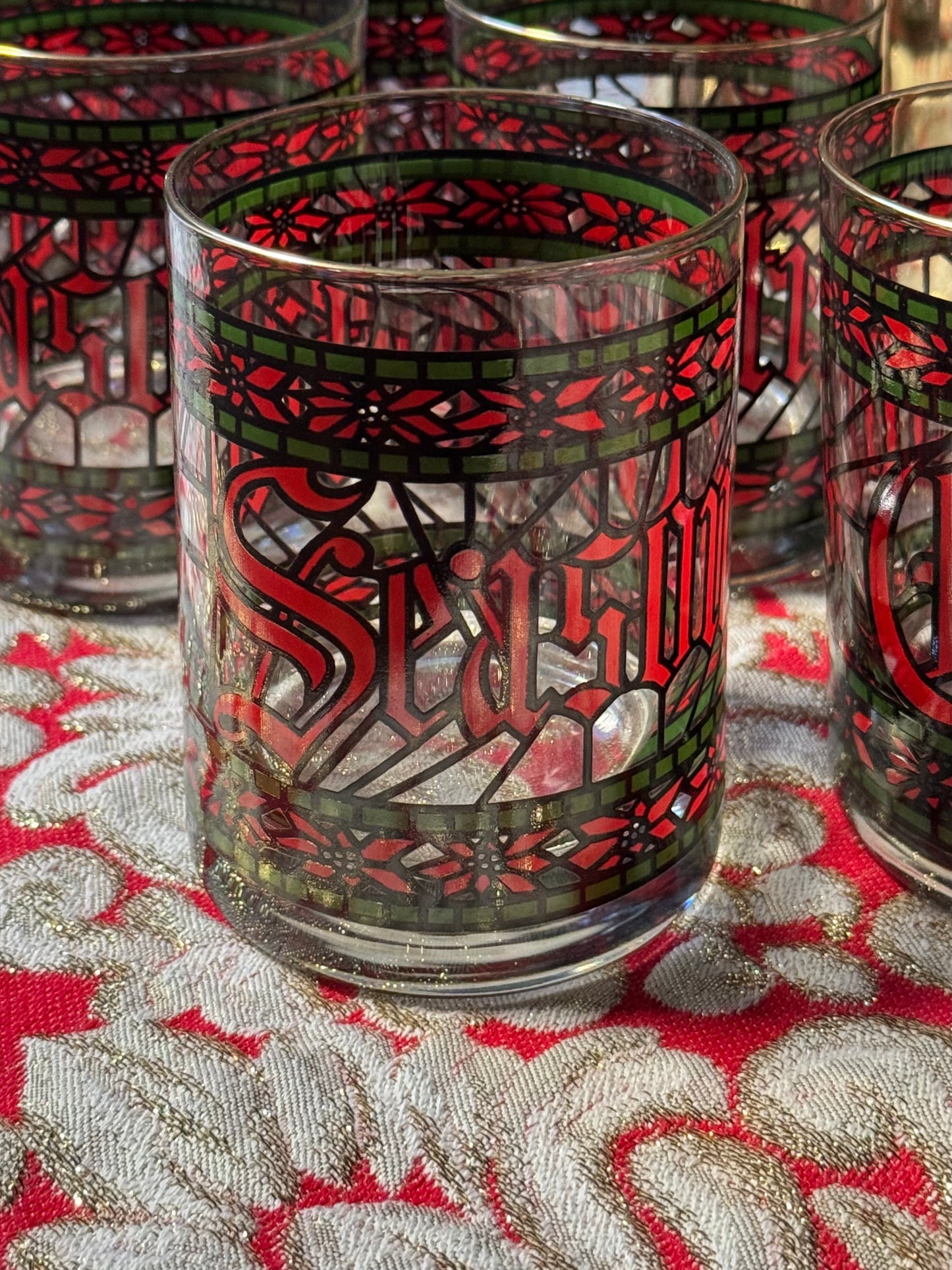 “Season’s Greetings” Rocks Glasses (8)