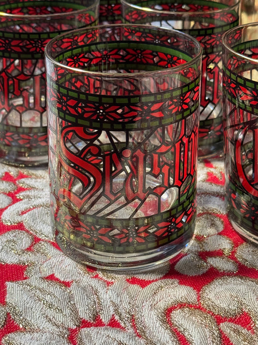 “Season’s Greetings” Rocks Glasses (8)