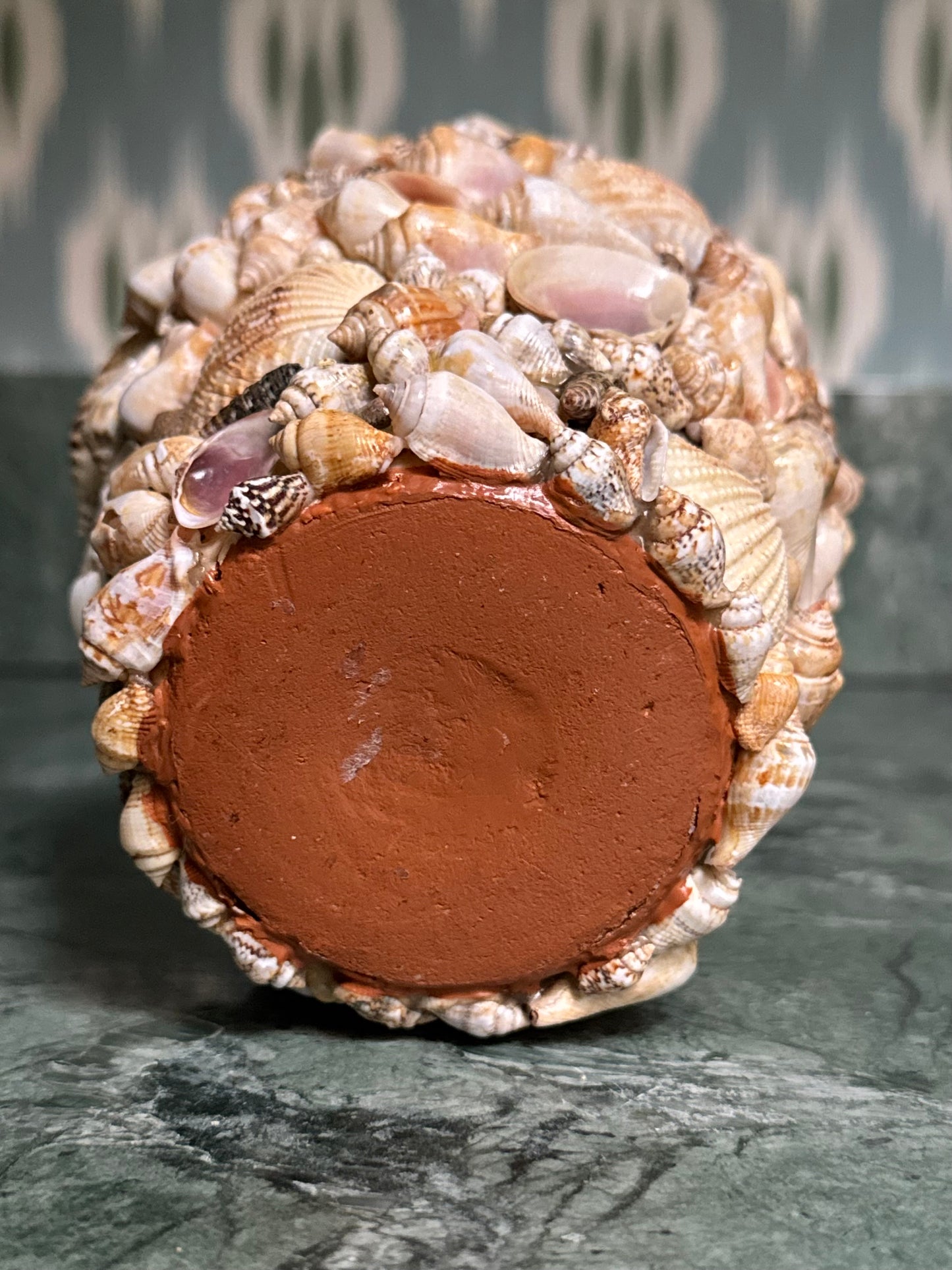 Seashell Encrusted Plant Pot