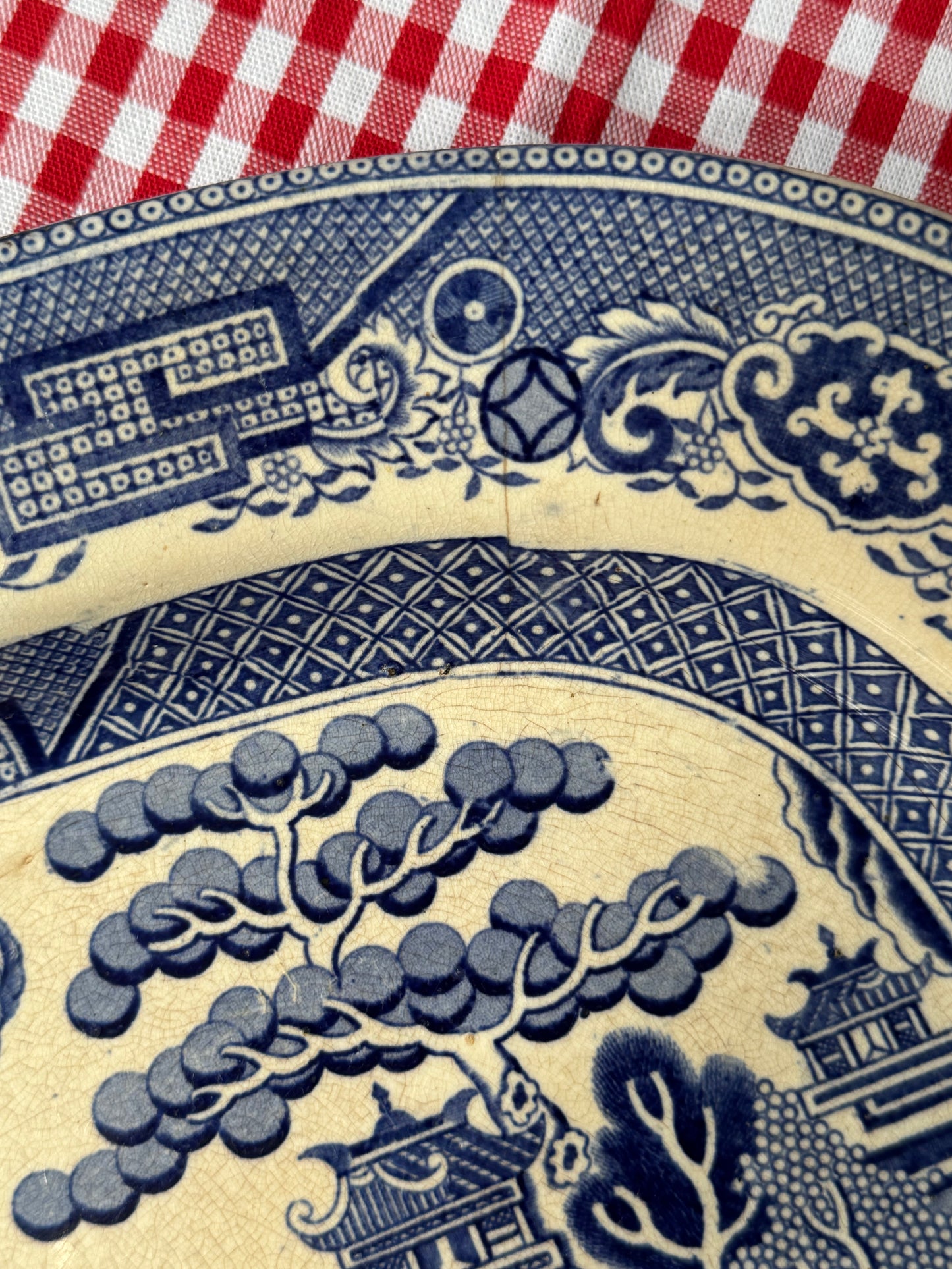 Antique Blue Willow Platter