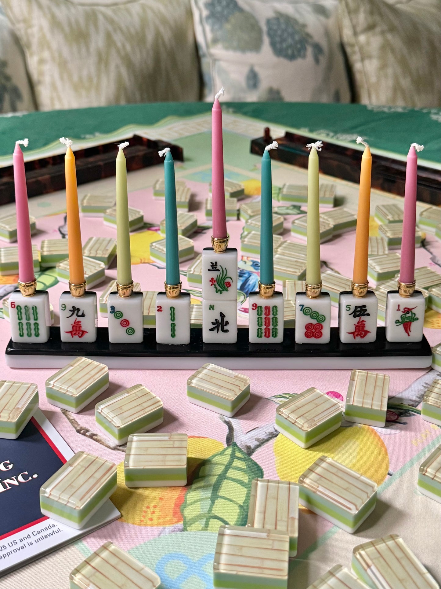 Vintage Mahjong Menorah