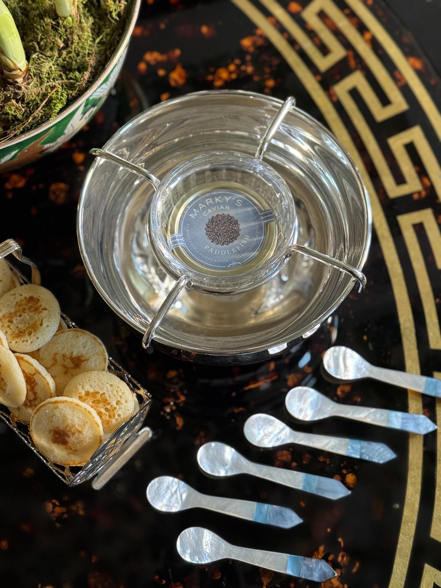 Silverplate Caviar Serving Bowl