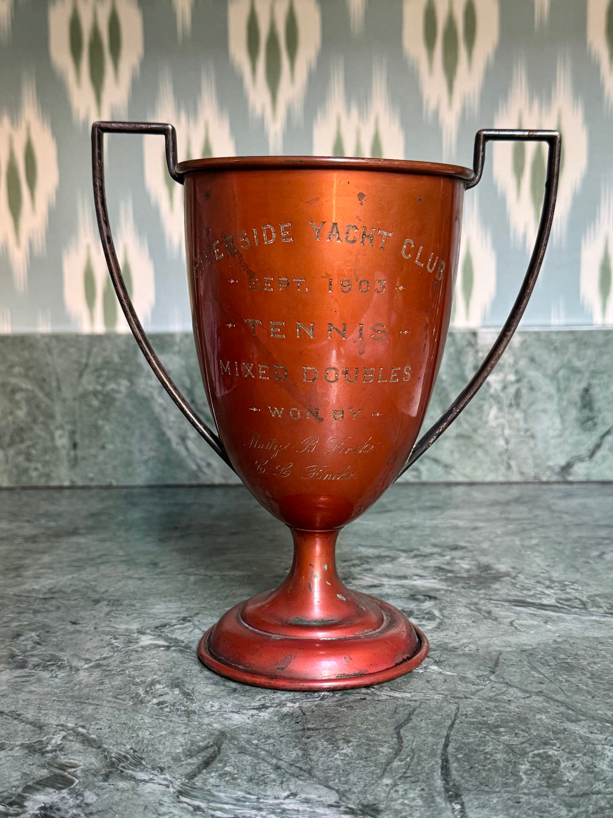 Pair of Antique Copper Trophy Cups