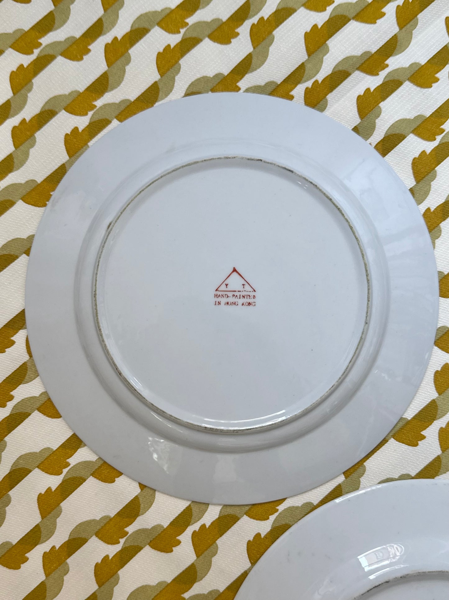 Trio of Handpainted Shell Plates