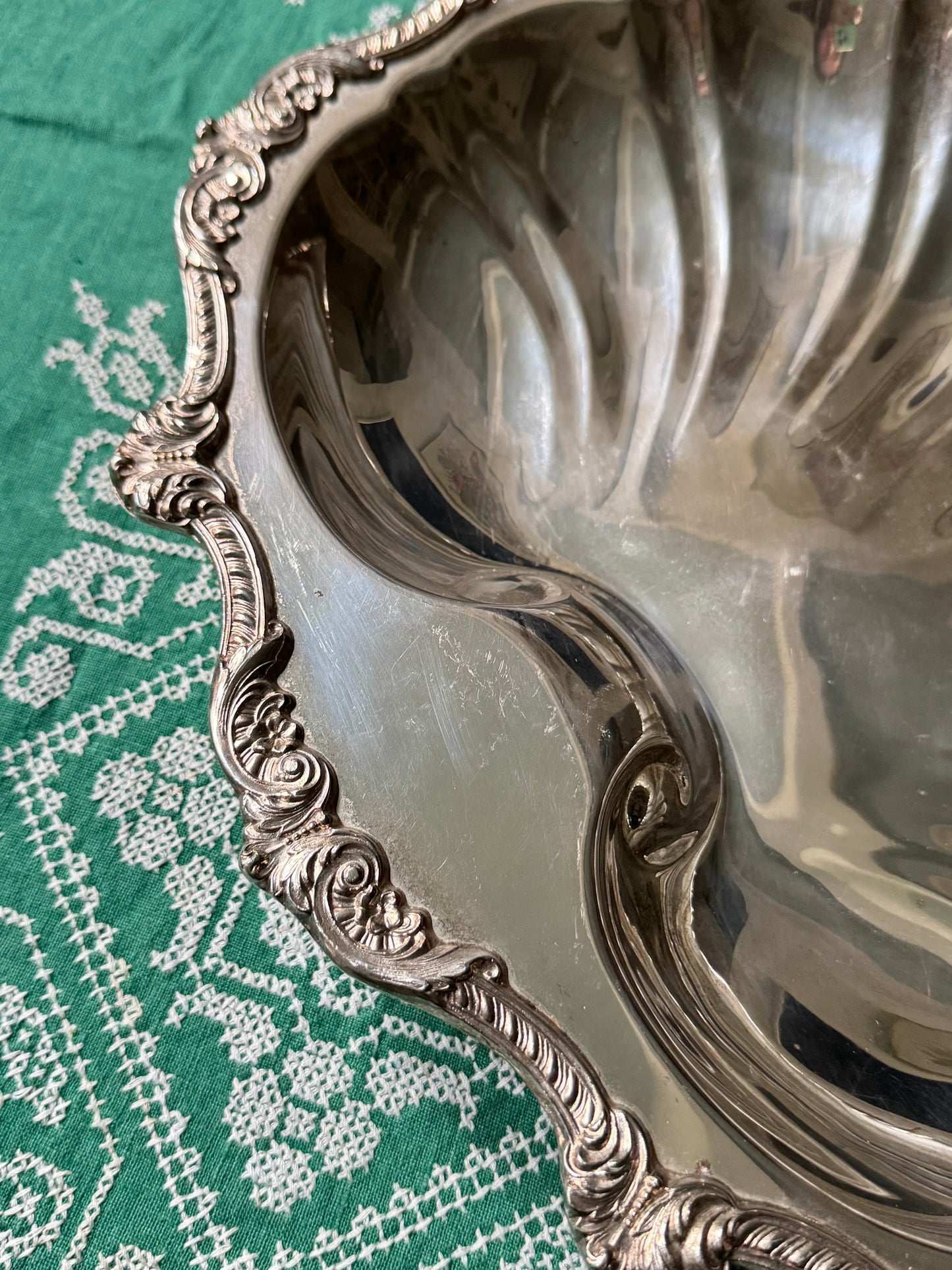Grand Footed Shell Platter